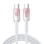 Joyroom S-A42 Crystal-Clear Series 60W USB-C - USB-C laidas 1.2m - baltas