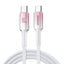 Joyroom S-A42 Crystal-Clear Series 60W USB-C - USB-C laidas 1.2m - baltas
