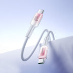 Joyroom S-A42 Crystal-Clear Series 60W USB-C - USB-C laidas 1.2m - baltas