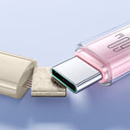 Joyroom S-A42 Crystal-Clear Series 60W USB-C - USB-C laidas 1.2m - baltas