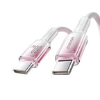 Joyroom S-A42 Crystal-Clear Series 60W USB-C - USB-C laidas 1.2m - baltas