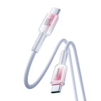 Joyroom S-A42 Crystal-Clear Series 60W USB-C - USB-C laidas 1.2m - baltas