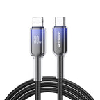 Joyroom S-A42 Crystal-Clear Series 30W USB-C - Lightning laidas 1.2m - juodas