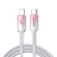 Joyroom S-A42 Crystal-Clear Series 30W USB-C - Lightning laidas 1.2m - baltas