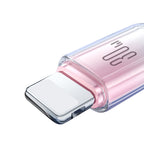 Joyroom S-A42 Crystal-Clear Series 30W USB-C - Lightning laidas 1.2m - baltas