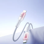 Joyroom S-A42 Crystal-Clear Series 30W USB-C - Lightning laidas 1.2m - baltas