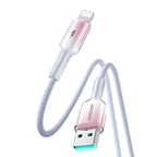 Joyroom S-A42 Crystal-Clear Series 3A USB-A - Lightning laidas 1.2m - baltas
