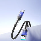 Joyroom S-A42 Crystal-Clear Series 3A USB-A - USB-C laidas 1.2m - juodas
