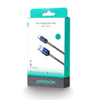 Joyroom S-A42 Crystal-Clear Series 3A USB-A - USB-C laidas 1.2m - juodas