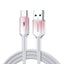 Joyroom S-A42 Crystal-Clear Series 3A USB-A - USB-C laidas 1.2m - baltas