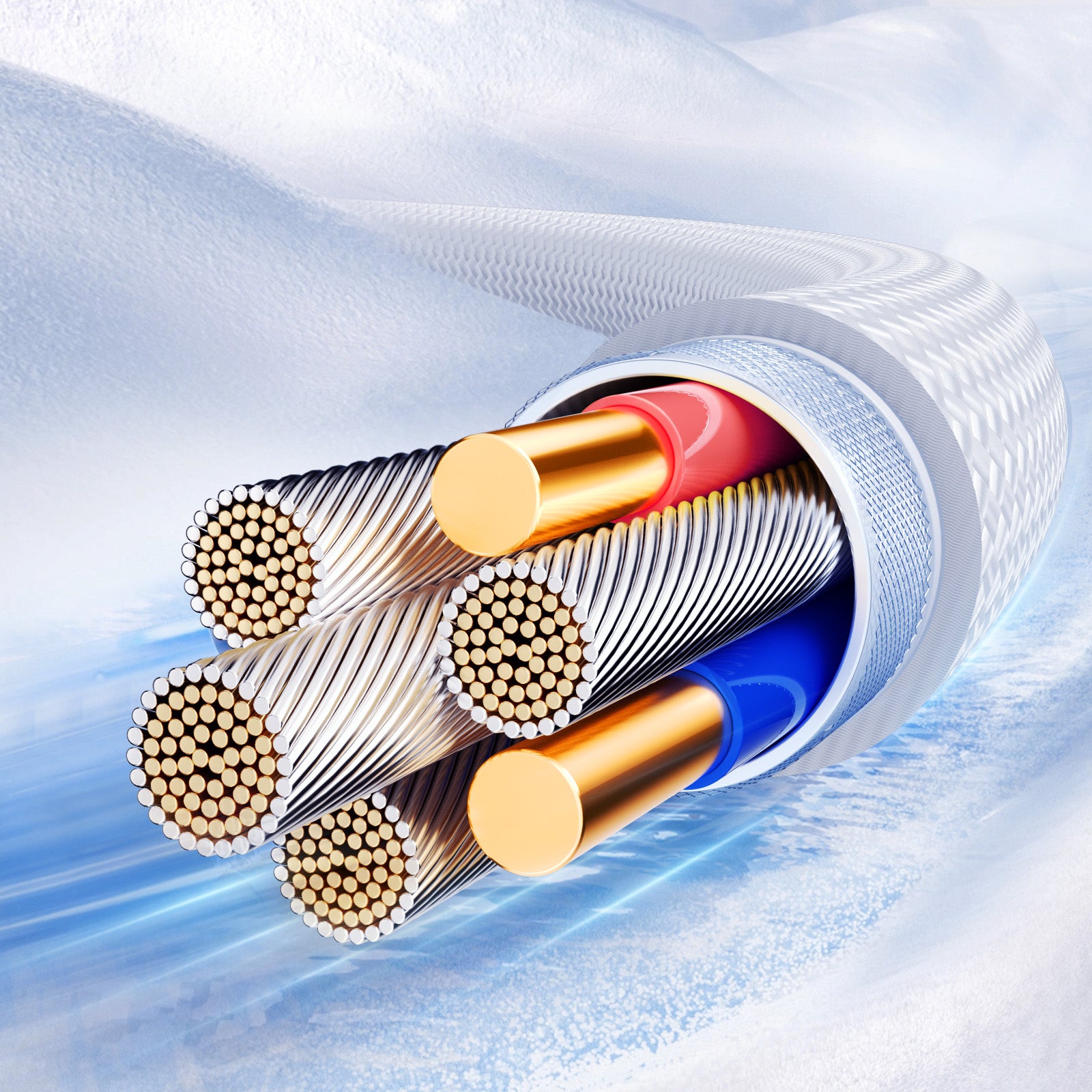 Joyroom S-A42 Crystal-Clear Series 3A USB-A - USB-C laidas 1.2m - baltas