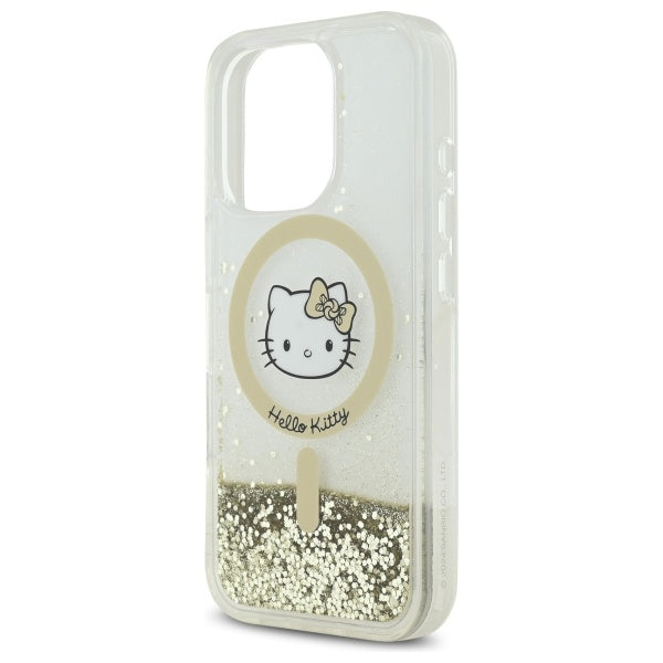 Hello Kitty MagSafe dėklas iPhone 16 Pro – auksinis