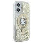 Hello Kitty MagSafe dėklas iPhone 16 – juodai auksinis