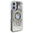 Hello Kitty MagSafe dėklas iPhone 16 – juodai auksinis