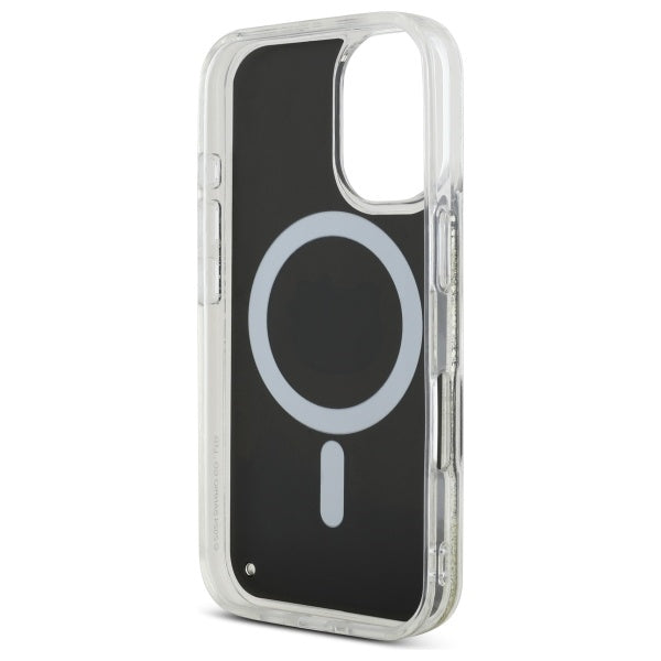 Hello Kitty MagSafe dėklas iPhone 16 – juodai auksinis