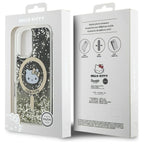 Hello Kitty MagSafe dėklas iPhone 16 – juodai auksinis