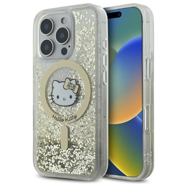 Hello Kitty MagSafe dėklas iPhone 16 Pro Max – auksinis