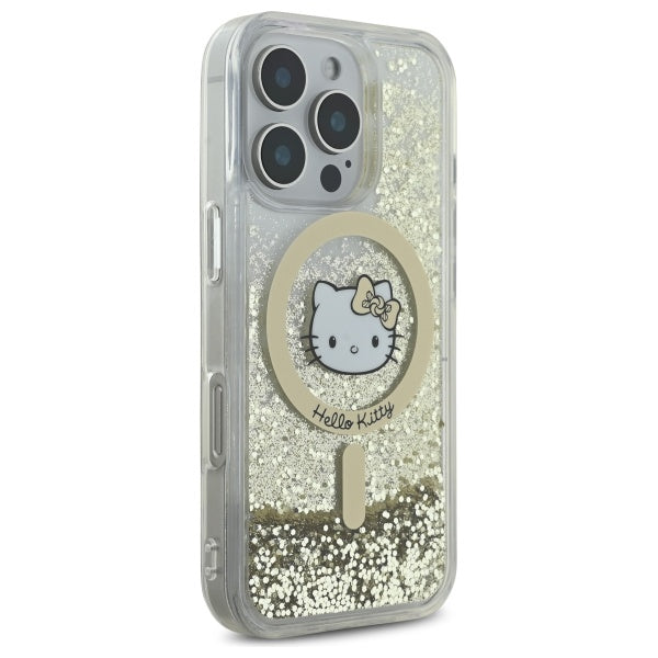 Hello Kitty MagSafe dėklas iPhone 16 Pro Max – auksinis
