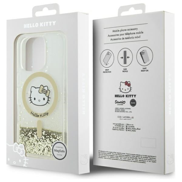 Hello Kitty MagSafe dėklas iPhone 16 Pro Max – auksinis