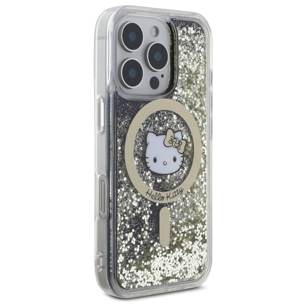 Hello Kitty MagSafe dėklas iPhone 16 Pro Max – auksinis