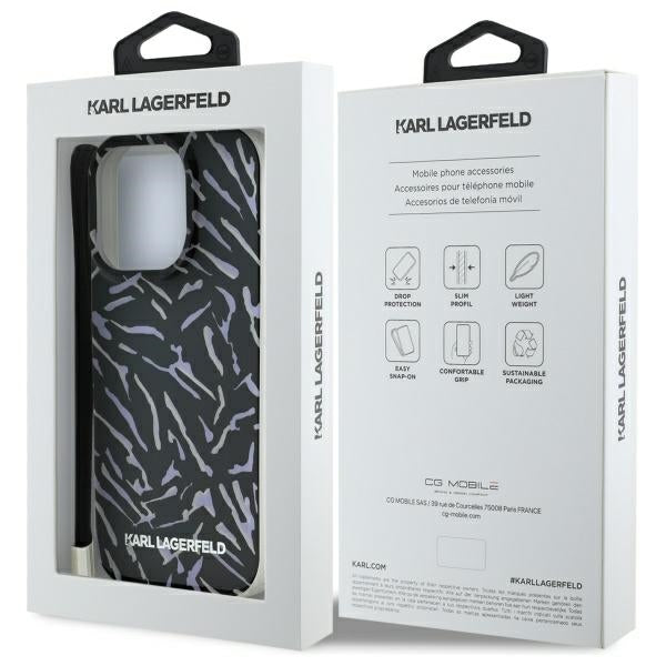 Karl Lagerfeld dėklas iPhone 16 Pro – violetinis