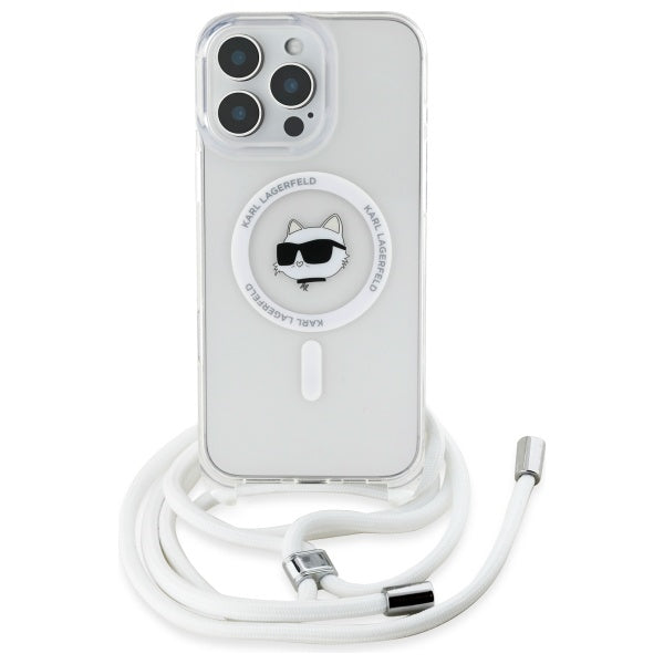 Karl Lagerfeld MagSafe dėklas iPhone 16 Pro – skaidrus