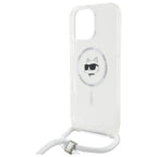 Karl Lagerfeld MagSafe dėklas iPhone 16 Pro – skaidrus