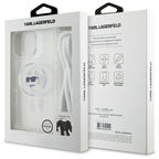 Karl Lagerfeld MagSafe dėklas iPhone 16 Pro – skaidrus