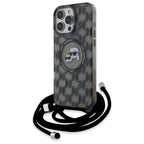 Karl Lagerfeld MagSafe dėklas iPhone 16 Pro – juodas