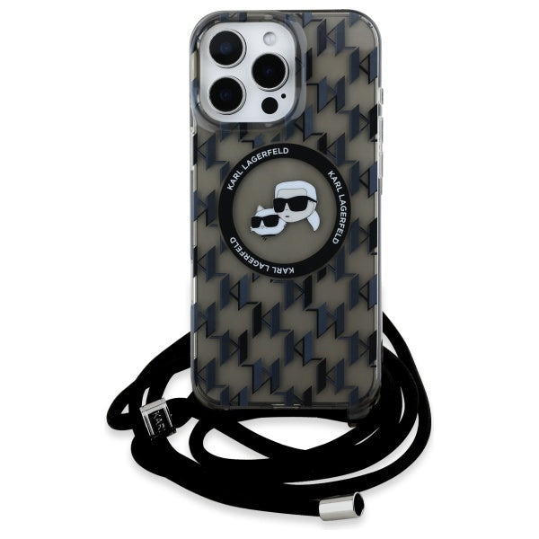 Karl Lagerfeld MagSafe dėklas iPhone 16 Pro – juodas