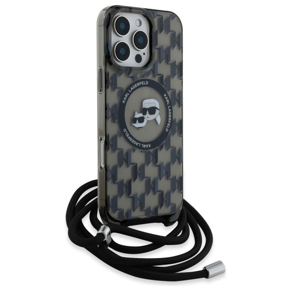 Karl Lagerfeld MagSafe dėklas iPhone 16 Pro – juodas