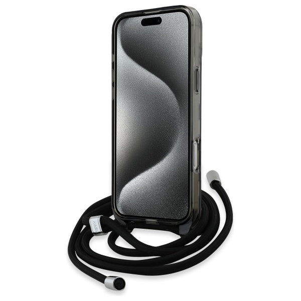 Karl Lagerfeld MagSafe dėklas iPhone 16 Pro – juodas