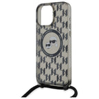 Karl Lagerfeld MagSafe dėklas iPhone 16 Pro – juodas