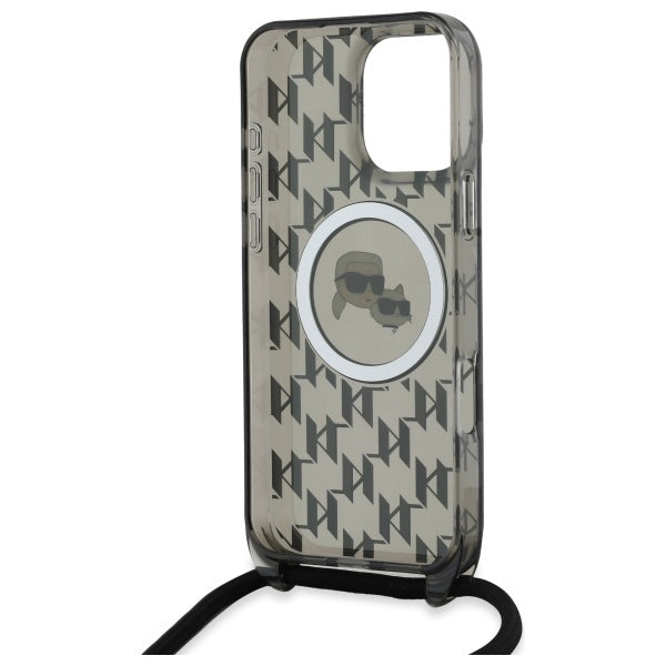 Karl Lagerfeld MagSafe dėklas iPhone 16 Pro – juodas