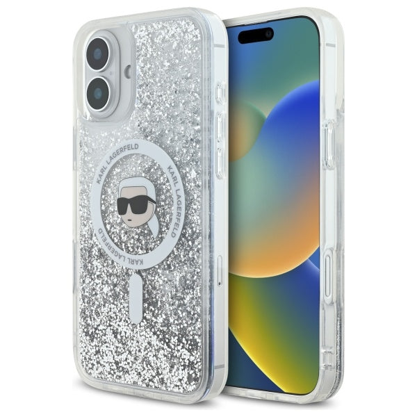 Karl Lagerfeld skaidrus MagSafe dėklas iPhone 16 Plus