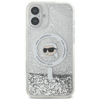 Karl Lagerfeld skaidrus MagSafe dėklas iPhone 16 Plus