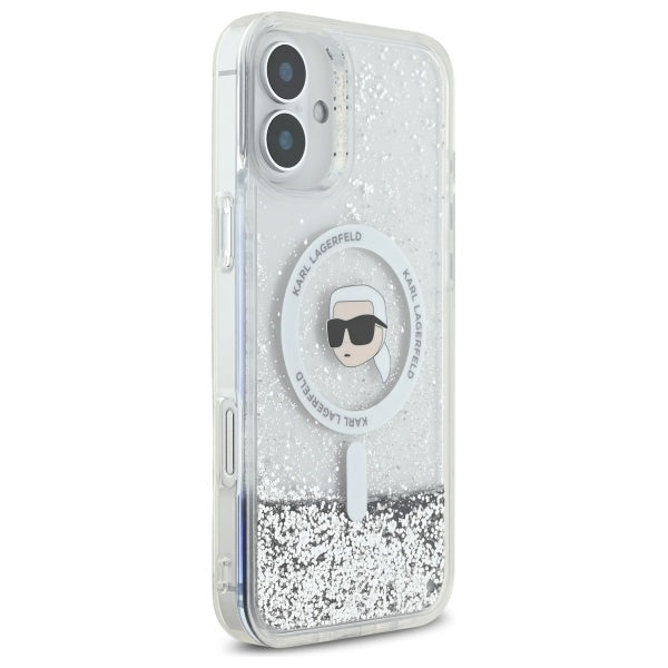 Karl Lagerfeld skaidrus MagSafe dėklas iPhone 16 Plus