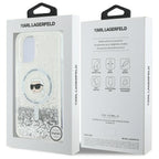 Karl Lagerfeld skaidrus MagSafe dėklas iPhone 16 Plus