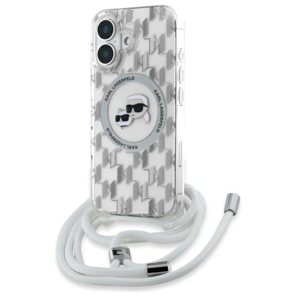 Karl Lagerfeld MagSafe dėklas iPhone 16 – skaidrus