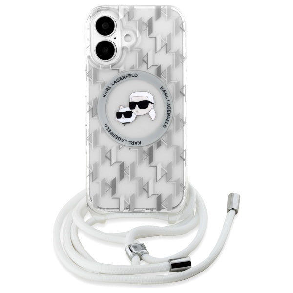 Karl Lagerfeld MagSafe dėklas iPhone 16 – skaidrus
