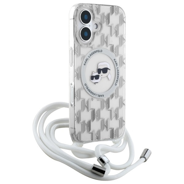 Karl Lagerfeld MagSafe dėklas iPhone 16 – skaidrus