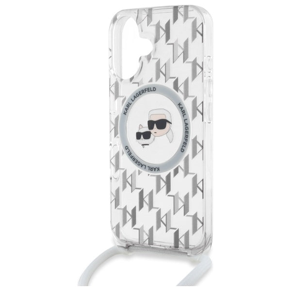 Karl Lagerfeld MagSafe dėklas iPhone 16 – skaidrus