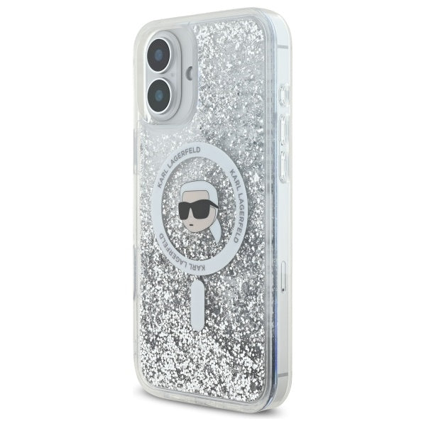 Karl Lagerfeld MagSafe dėklas iPhone 16 – skaidrus