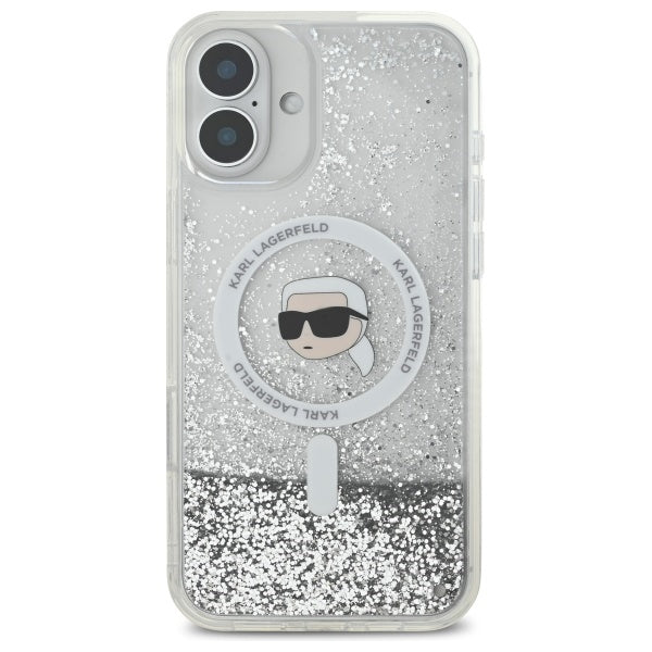 Karl Lagerfeld MagSafe dėklas iPhone 16 – skaidrus