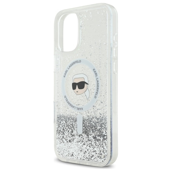 Karl Lagerfeld MagSafe dėklas iPhone 16 – skaidrus