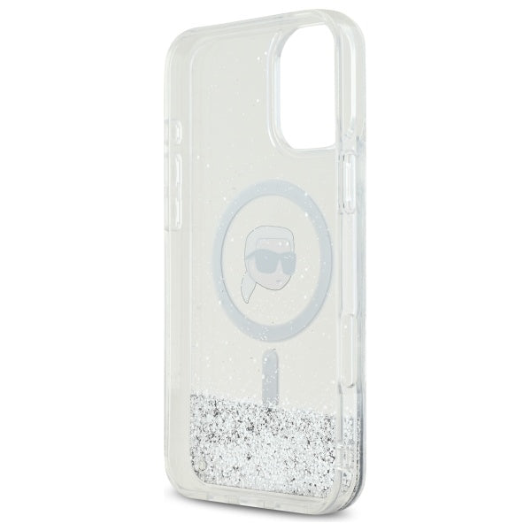 Karl Lagerfeld MagSafe dėklas iPhone 16 – skaidrus