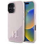 Karl Lagerfeld silikoninis MagSafe dėklas iPhone 16 – rožinis