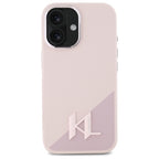 Karl Lagerfeld silikoninis MagSafe dėklas iPhone 16 – rožinis