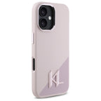 Karl Lagerfeld silikoninis MagSafe dėklas iPhone 16 – rožinis