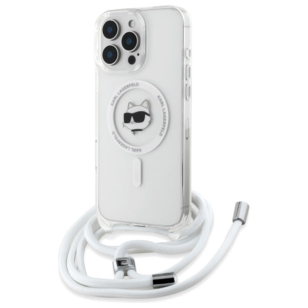 Karl Lagerfeld skaidrus MagSafe dėklas iPhone 16 Pro Max